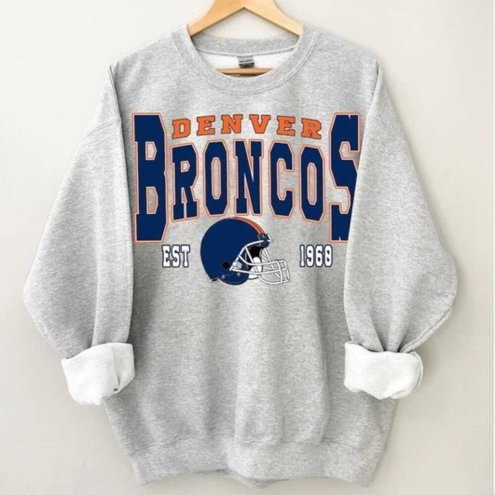 Denver Broncos NFL Football Team Logo Sweatshirt Unisex Winter Apparel 159